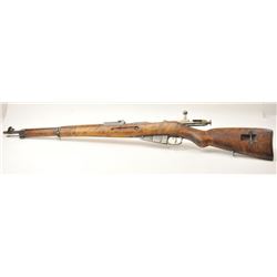 Finnish M39 Mosin-Nagant bolt action rifle, 7.62 x 54R caliber, Serial #44465. The rifle is in ve