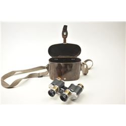 Swiss Kern Armee Modell Pre-War binoculars with period Micarta case and strap. The binoculars are