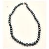 Image 1 : One beautiful strand of black pearls 20  inches long and are 9 mm in diameter   Est:$250-500