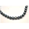 Image 3 : One beautiful strand of black pearls 20  inches long and are 9 mm in diameter   Est:$250-500