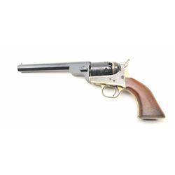A.S.M. Italy made baby dragoon style repro revolver with a 6” barrel, S/N 72452. Round guard. No e