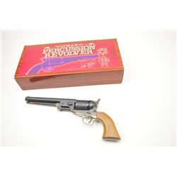 Lyman Replica of Colt 1851 Squareback Navy Revolver with blue and case color finish and wood grips