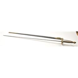 1860 N.C.O. sword by Ames dated 1864 and inspected A.D.H. marked “Ames Chicopee Mass.”. Very good