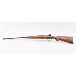 Custom Model 98 Mauser bolt action sporting rifle, 9 x 57 caliber, Serial #811. The rifle is in v