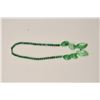Image 1 : One unique green Jade necklace with leaf  designs and beads Est:$375-750