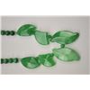 Image 3 : One unique green Jade necklace with leaf  designs and beads Est:$375-750