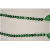 Image 4 : One unique green Jade necklace with leaf  designs and beads Est:$375-750