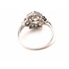 Image 3 : Vintage ring in platinum set with a fine  round diamond and accent diamonds weighing  approx 0.75ct 