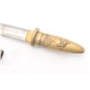 Image 2 : Japanese late 19th Century Tanto with ornate  brass mounts, the type favored by doctors and  merchan