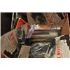 Image 1 : Bonanza box lot of hunting gear with grunt  tubes, duck and goose calls, rattles, bear  calls, varmi