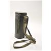 Image 1 : WWII era German gas mask in canister.  The OD  green canister and mask are in good overall  conditio