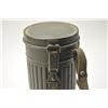Image 2 : WWII era German gas mask in canister.  The OD  green canister and mask are in good overall  conditio