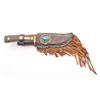 Image 1 : Older Schrade sheath knife marked #165 and  “Old Timer” with a 5” blade.  The knife has a  fancy tur