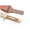 Image 2 : F.A. Bower Solingen, Germany marked Bowie  knife with stag grip, 8” blade, 12 ½” overall  length.  T