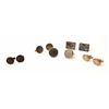 Image 1 : A collection of 5 pairs of custom hand made  cuff links, pair of Alexander coins, pair of silver  qu