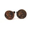 Image 2 : A collection of 5 pairs of custom hand made  cuff links, pair of Alexander coins, pair of silver  qu