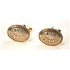 Image 6 : A collection of 5 pairs of custom hand made  cuff links, pair of Alexander coins, pair of silver  qu