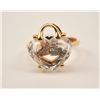 Image 1 : 14k Rose Gold Ring set with crystal (Rosato,  Italy). Est:$200-400