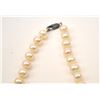 Image 2 : Natural White Pearl Necklace. Est:$100-200