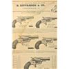 Image 1 : Matted original B. Kittredge & Co. advertiser  dated July 9, 1875 for Colt’s New Line  revolvers.  T