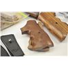 Image 3 : Large grip lot including six pair of  partially finished wooden grips for a Single  Six revolver, S&