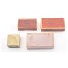 Image 1 : Cartridge collector’s lot of 4 boxes. 1. Colt .380 Auto pistol marked red label box  by Winchester. 