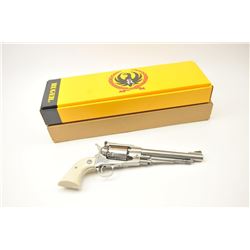 Ruger “Old Army” Percussion black powder revolver in stainless steel with faux ivory medallion gri
