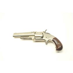 Smith & Wesson Model 1 ½ New Model Single  Action revolver in .32 Rimfire with nickel  plating, and 