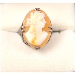 One antique ring set with beautifully carved cameo Est:$100-200