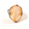 Image 2 : One antique ring set with beautifully carved  cameo Est:$100-200