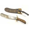 Image 1 : U.S. Hospital Corps Bolo knife with scabbard  dated 1910 and S.A. marked.  The scabbard is  also dat