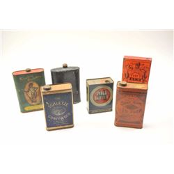 Lot of 19th and early 20th century powder cans. The lot includes cans by Mathewson’s, E.C. Shotgu