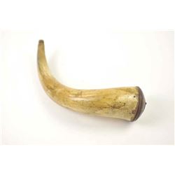 Nice 19th century American powder horn measuring 11”” overall great hand worn patina and lovely tu