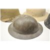 Image 2 : Lot of 7 helmets as described: 1. U.S. Civil Defense helmet. Good with liner  and straps. Marked “L.