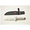 Image 1 : M Tech survival knife with ballistic nylon  belt scabbard.  The knife is as new with an  overall len