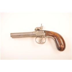 S x S percussion pistol, .45 caliber, Serial #NSNV. The pistol is in good to very good overall co