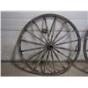 Image 7 : Pair of Vintage Wooden Wheels