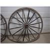 Image 8 : Pair of Vintage Wooden Wheels