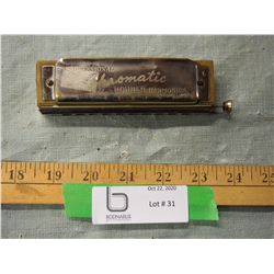 Vintage Chromatic Hohner Harmonica