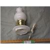 Image 4 : Vintage Lamp with Milk Glass Shade (Working)