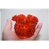 Image 2 : orange fluted hobnail glass bowl