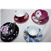 Image 6 : lot of 4 japan vintage cups and saucers includes 1 occupied demitasse and 1 occupied cap saucer