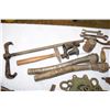 Image 3 : saw vice , jerry can funnels , tools etc lot
