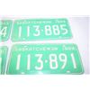 Image 2 : 4 1969 Saskatchewan License Plates