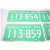 Image 3 : 4 1969 Saskatchewan License Plates