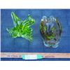 Image 2 : 2X THE MONEY - Green Art Glass Bowls