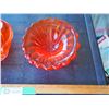 Image 3 : 2X THE MONEY - Orange Chalet Art Glass Bowls (One Stamped)