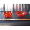 Image 4 : 2X THE MONEY - Orange Chalet Art Glass Bowls (One Stamped)