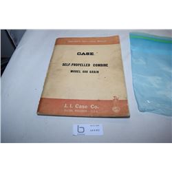 Case 600 Combine Manual