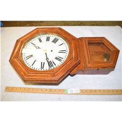 Rare Pequegnat "Brandon" School Oak Clock